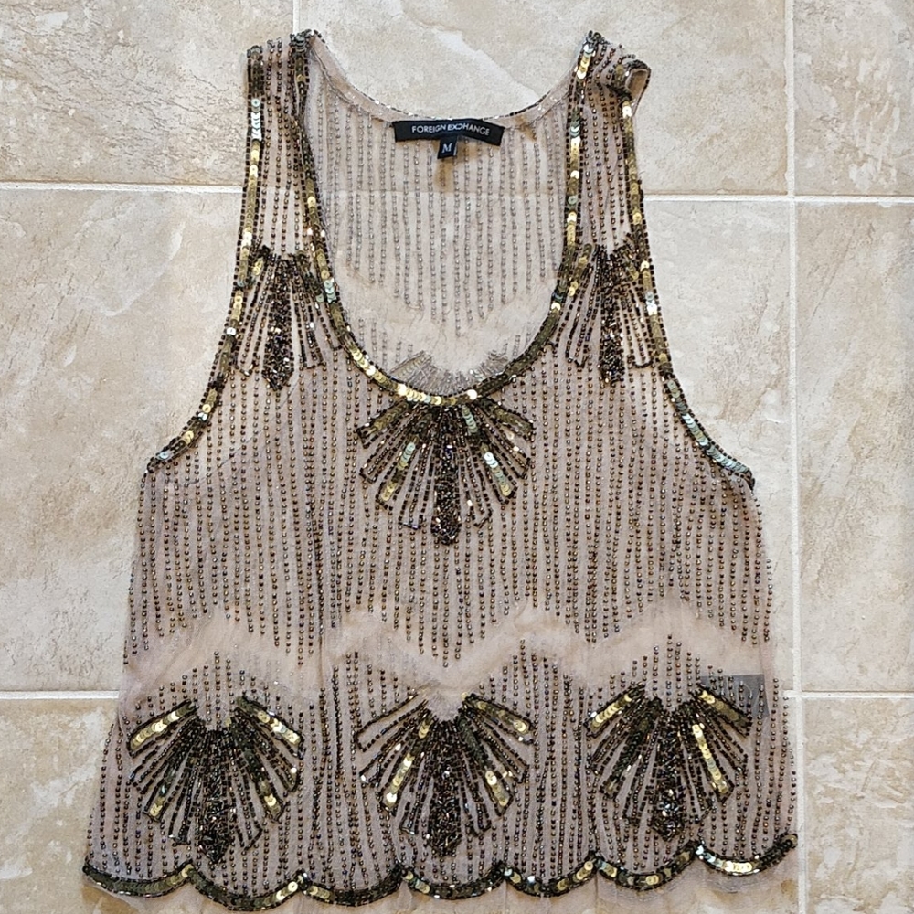 Foreign Exchange Beaded Top